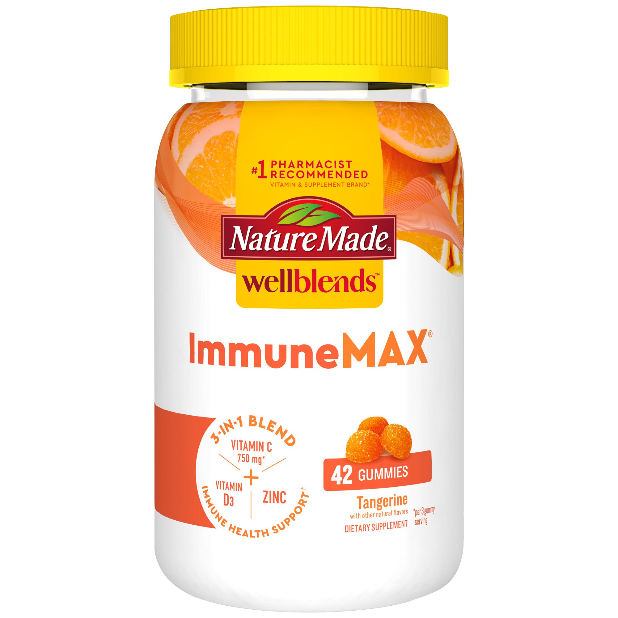 Nature Made Wellblends ImmuneMAX Gummy Vitamins, Immune Support Gummies, 42 CT