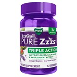 ZzzQuil PURE Zzzs Triple Action Gummy Melatonin Sleep-Aid with Ashwagandha, 6mg per Serving, thumbnail image 1 of 9