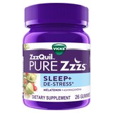 Vicks ZzzQuil Pure Zzzs Sleep + De-Stress Melatonin Gummies, 26 CT, thumbnail image 3 of 11
