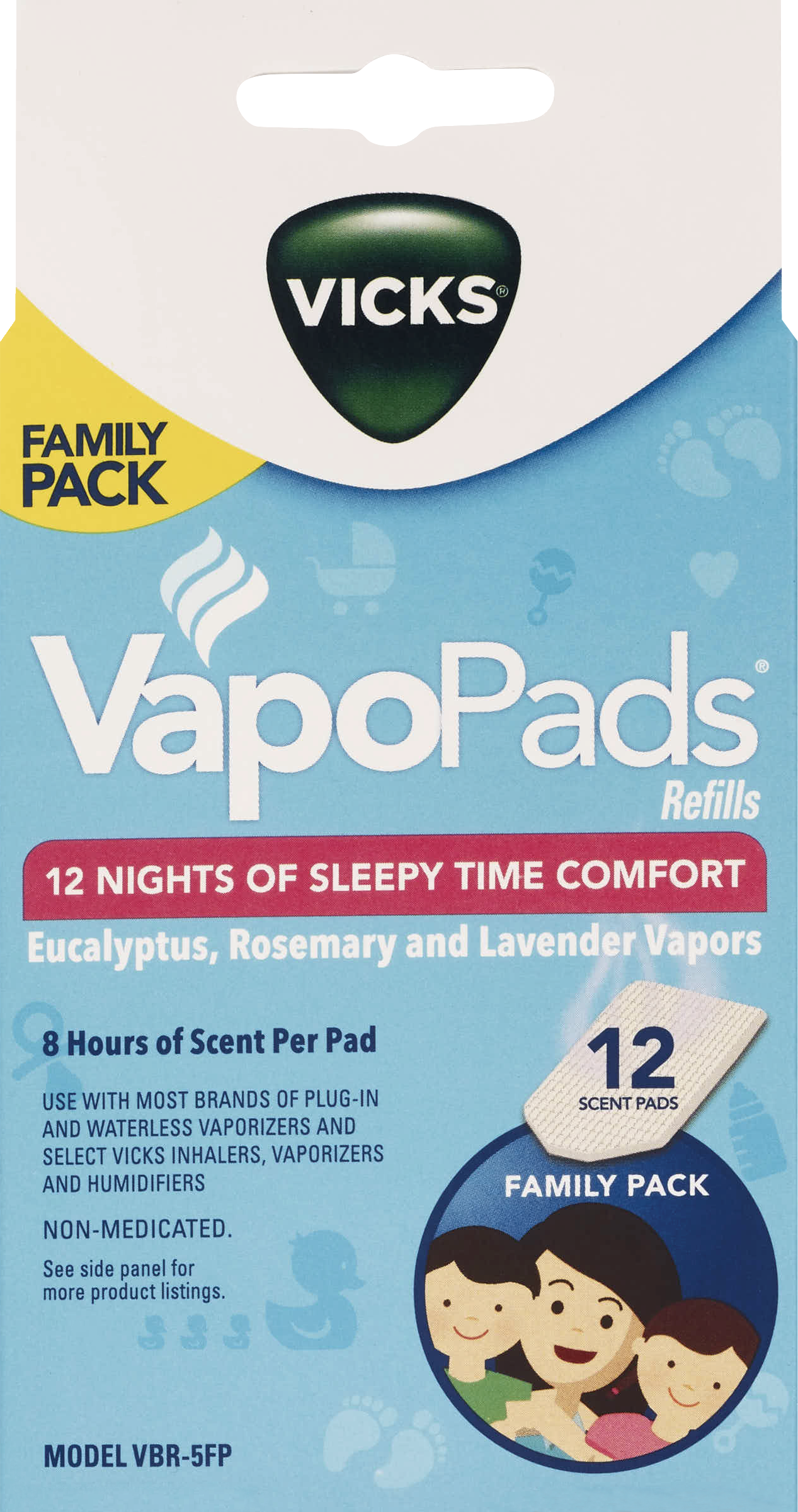 Vicks Soothing Sleepy Time Comfort VapoPads, 12 CT