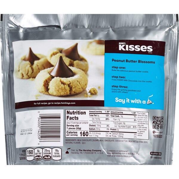 Hershey's Kisses Milk Chocolate Family Bag, 17.9 oz