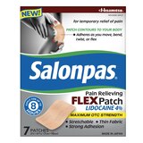Salonpas Lidocaine Pain Relieving FLEX Patch, 7 CT, thumbnail image 1 of 6
