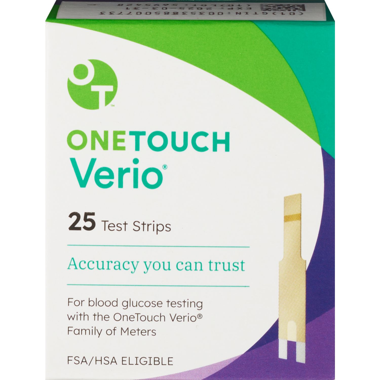 OneTouch Verio Blood Glucose Test Strips image.