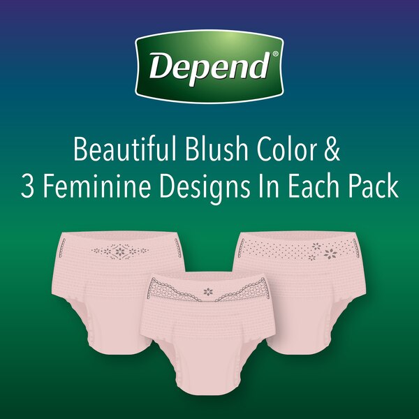 Depend Night Defense Incontinence Underwear for Women Overnight