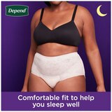 Depend Night Defense Incontinence Underwear for Women Overnight, thumbnail image 5 of 7