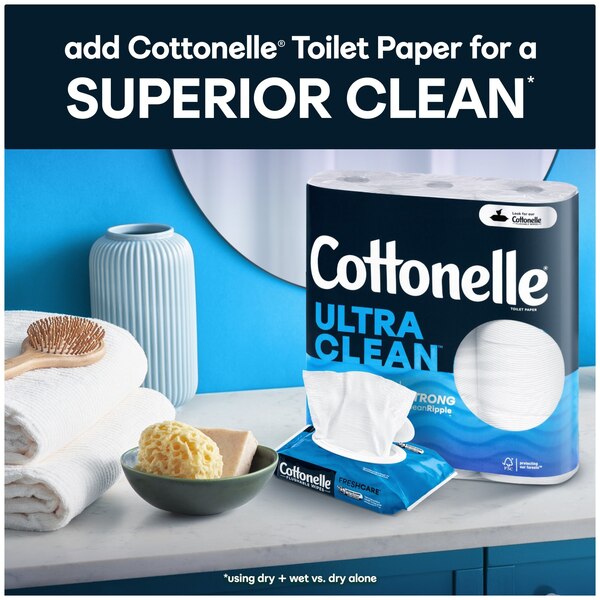 Cottonelle XL Flushable Wet Wipes, Adult Wipes Large, 1 Flip-Top Pack, 45 Wipes per Pack