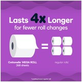 Cottonelle Ultra Comfort Toilet Paper, 9 Mega Rolls (9 Mega Rolls = 36 regular rolls), 268 Sheets per Roll, thumbnail image 4 of 9