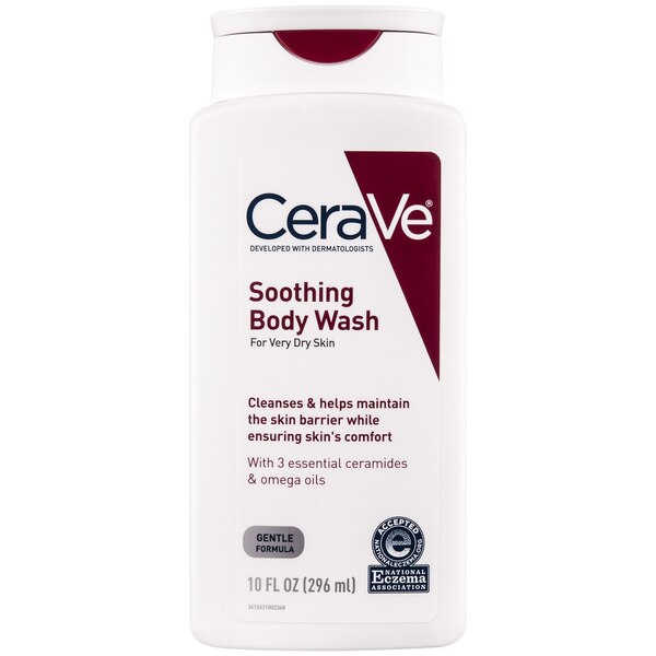 CeraVe Soothing Body Wash for Dry Skin and Eczema, 10 oz