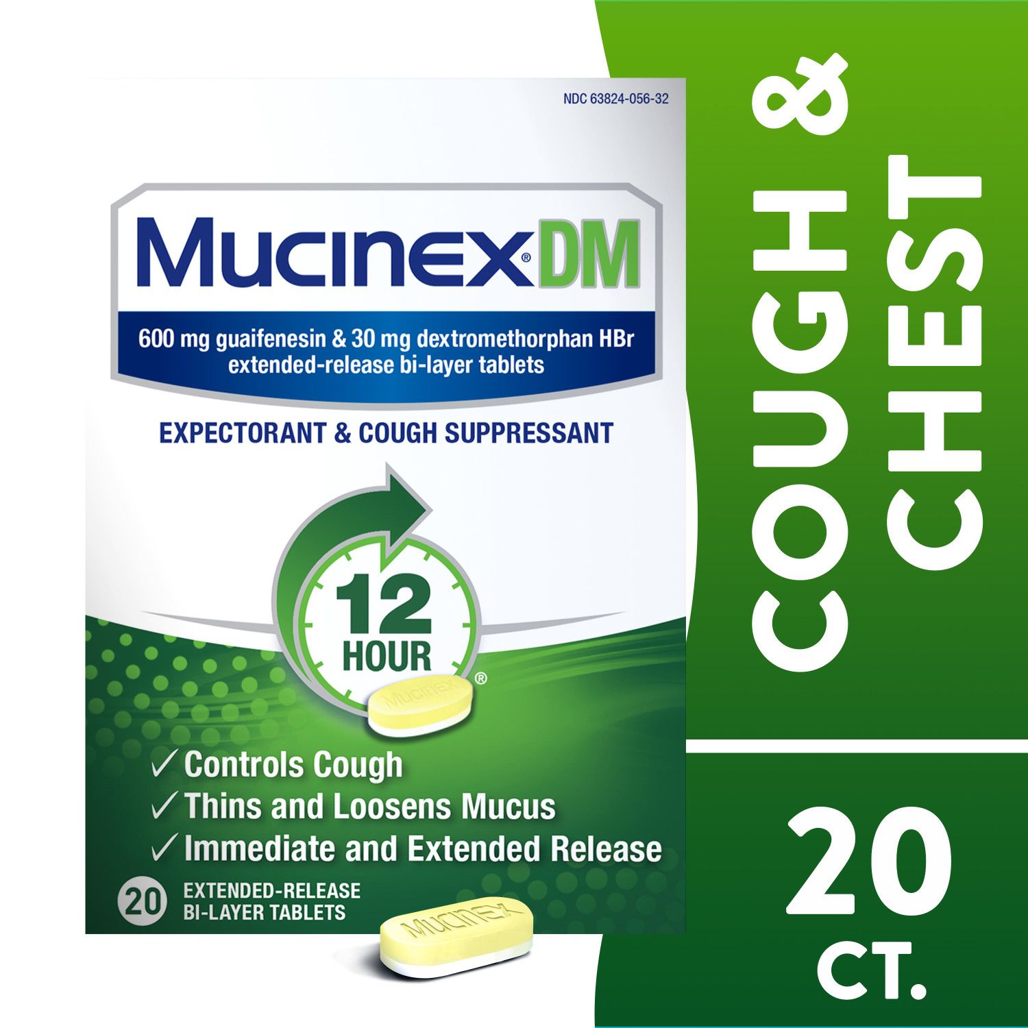 Mucinex DM 12HR Expectorant & Cough Suppressant image.