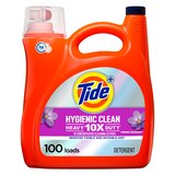 Tide HE Hygienic Liquid Laundry Detergent, Clean Spring Meadow Scent, 94 Loads, 132 oz, thumbnail image 1 of 8