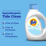 Tide Free & Gentle HE Liquid, Unscented, 100 loads, 132 oz, thumbnail image 4 of 9