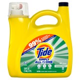 Tide Simply All-In-One HE Liquid Laundry Detergent, Daybreak Fresh Scent, 89 loads, 117 oz, thumbnail image 1 of 9