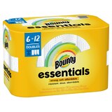 Bounty Essentials Select-A-Size Paper Towels, 6 Double Rolls, White, 108 Sheets Per Roll, thumbnail image 4 of 15