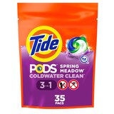 Tide Pods Liquid Detergent Pacs, Spring Meadow, 35 ct, thumbnail image 1 of 9
