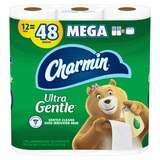 Charmin Ultra Gentle Toilet Paper, 12 Mega Rolls, 231 Sheets Per Roll, thumbnail image 1 of 17