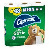 Charmin Ultra Gentle Toilet Paper, 12 Mega Rolls, 231 Sheets Per Roll, thumbnail image 4 of 17