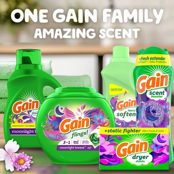 Gain Fabric Softener, Moonlight Breeze Scent, 60 loads, 51 oz