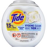 Tide + Power PODS Hygienic Clean Laundry Detergent Pacs, Free & Clear, 25 ct, thumbnail image 1 of 9