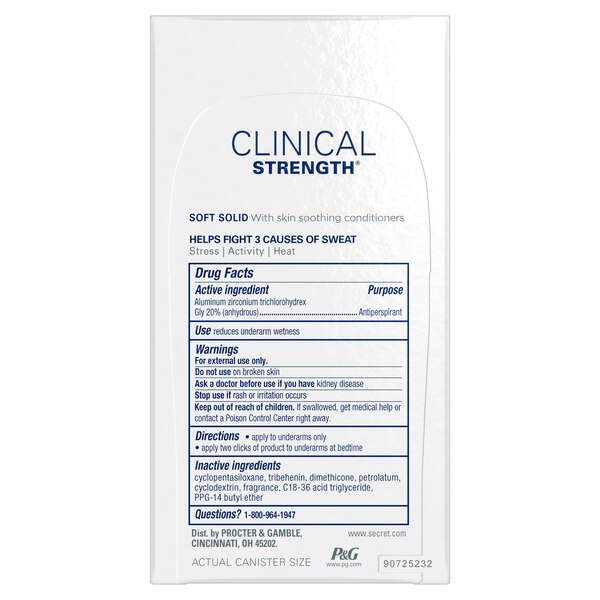 Secret Clinical Strength 48-Hour Antiperspirant Stick, Fearlessly Fresh, 1.6 OZ