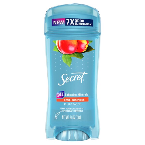 Secret Outlast 48-Hour Clear Gel Antiperspirant & Deodorant Stick, Sweet Nectarine, 2.6 OZ