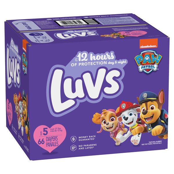 Luvs Pro Level Leak Protection Diapers, Size 5, 66 CT
