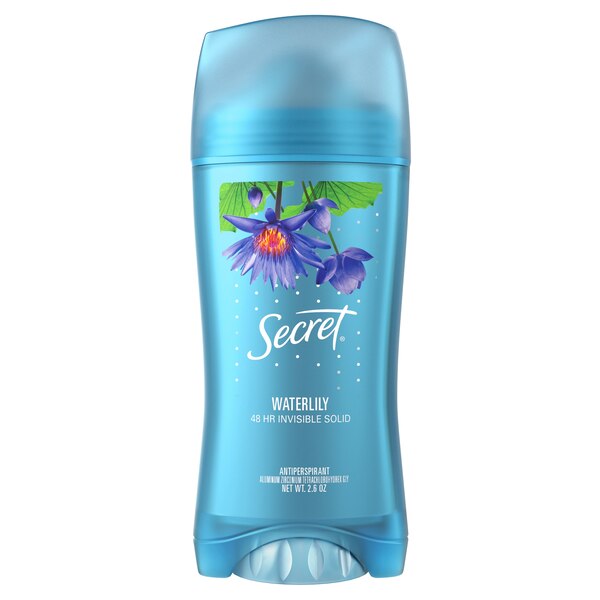 Secret 48-Hour Invisible Solid Antiperspirant & Deodorant Stick, Cool Waterlily,  2.6 OZ