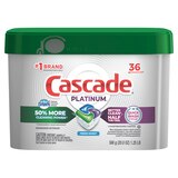 Cascade Platinum ActionPacs Dishwasher Detergent Pods, Fresh, thumbnail image 1 of 9