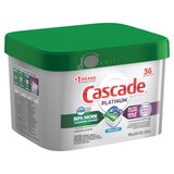 Cascade Platinum Dishwasher Pods, ActionPacs Dishwasher Detergent, Fresh Scent, 36 ct, thumbnail image 2 of 9