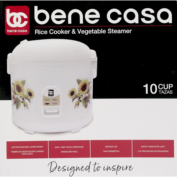 Bene Casa Sunflower Thermo Rice Cooker, 10 CUP (uncooked)/ 20 CUP (cooked)