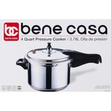 Bene Casa Stove Top Pressure Cooker, Aluminum, 4 LT, thumbnail image 1 of 7