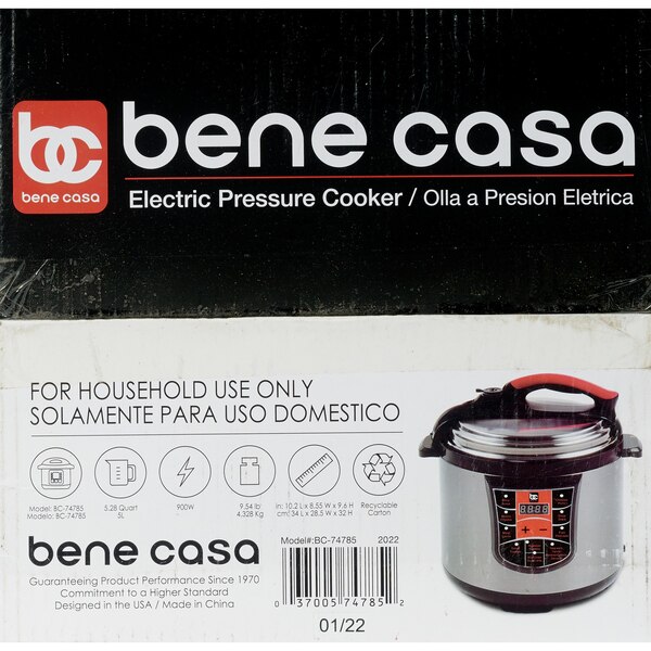 Bene Casa Electric Pressure Cooker, 5 LT