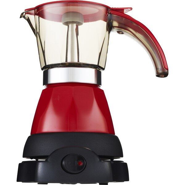 Bene Casa Electric Espresso Maker/Cafetera, Red, 3 CUP