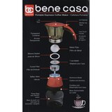 Bene Casa Electric Espresso Maker/Cafetera, Red, 3 CUP, thumbnail image 5 of 6