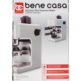 Bene Casa Espresso Maker with Frother, Silver, 4 CUP, thumbnail image 1 of 7