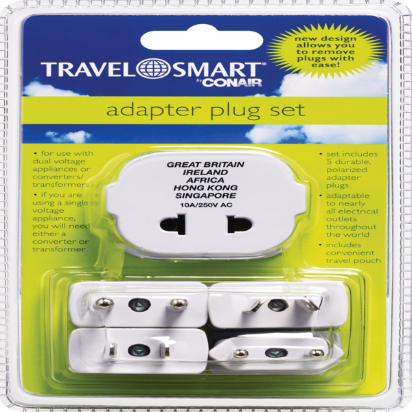 Travel Smart By Conair Adapter Plug Set