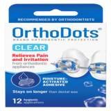 OrthoDots CLEAR, Pain and Irritation Relief from Orthodontic Appliances, 12CT, thumbnail image 2 of 5
