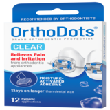 OrthoDots CLEAR, Pain and Irritation Relief from Orthodontic Appliances, 12CT, thumbnail image 3 of 5