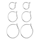 I AM Jewelry Creole Hoop Earring Set, 6CT, thumbnail image 2 of 3