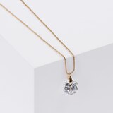 I AM Jewelry Zirconia Stone Gold Necklace, thumbnail image 3 of 3