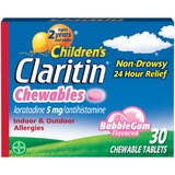 Children's Claritin Allergy Relief Chewable Tablets Bubble Gum, thumbnail image 1 of 8