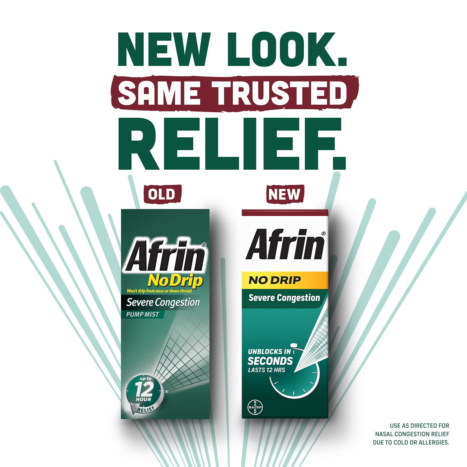 Afrin No Drip Severe Congestion Nasal Decongestant Pump Mist, 0.5 OZ image.