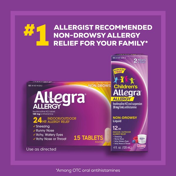 Allegra Allergy 24HR Non Drowsy Antihistamine Tablets