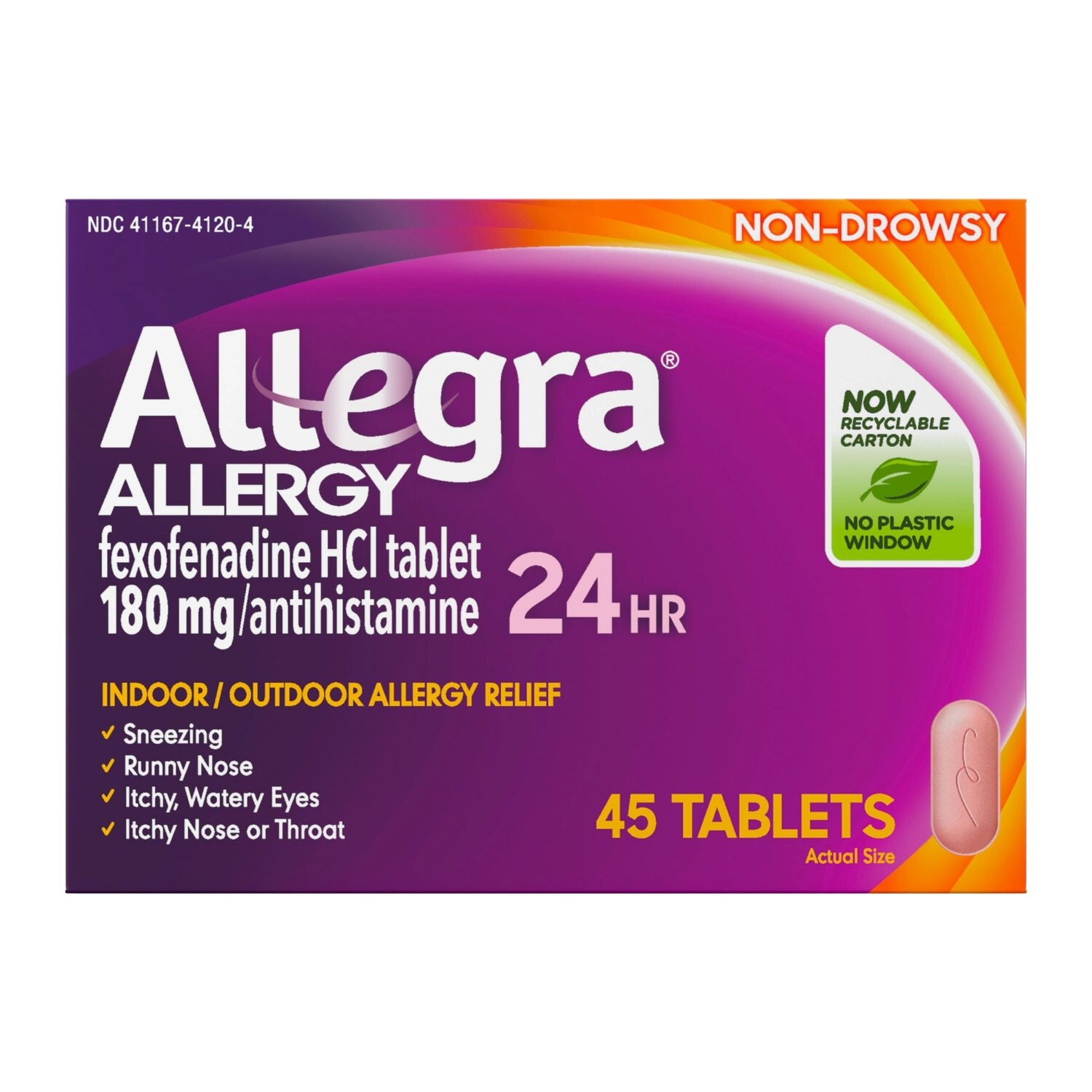 Allegra Allergy 24HR Non Drowsy Antihistamine Tablets image.