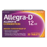 Allegra-D 12HR Allergy Relief & Decongestant Extended Release Tablets, Non-Drowsy, thumbnail image 1 of 6