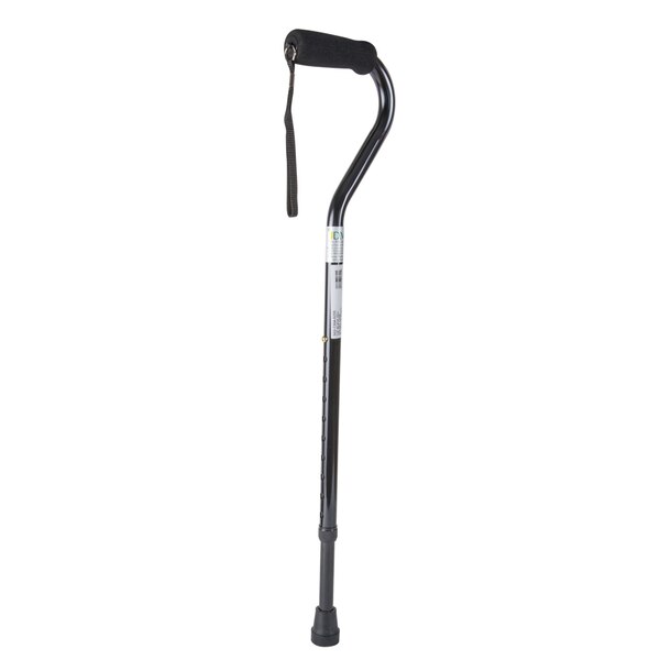 DMI Unisex Deluxe Lightweight Adjustable Walking Cane with Soft Foam Offset Hand Grip