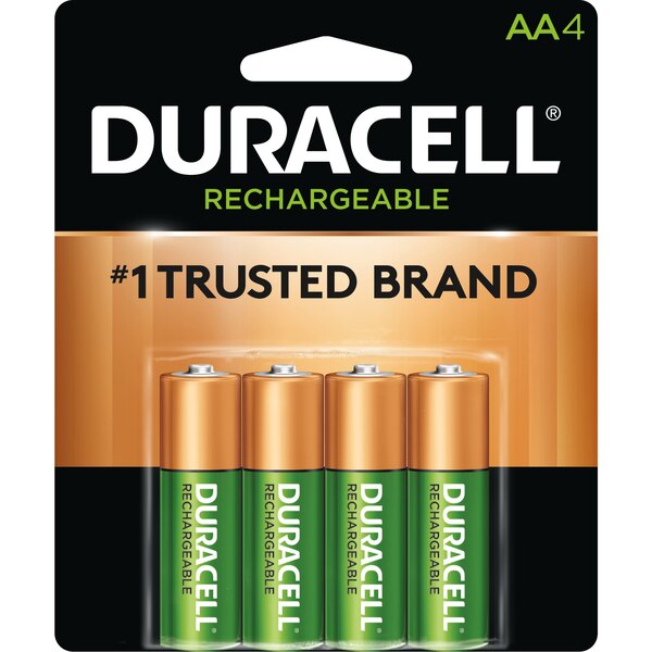 Duracell Rechargeable NiMH Batteries, 4-Pack