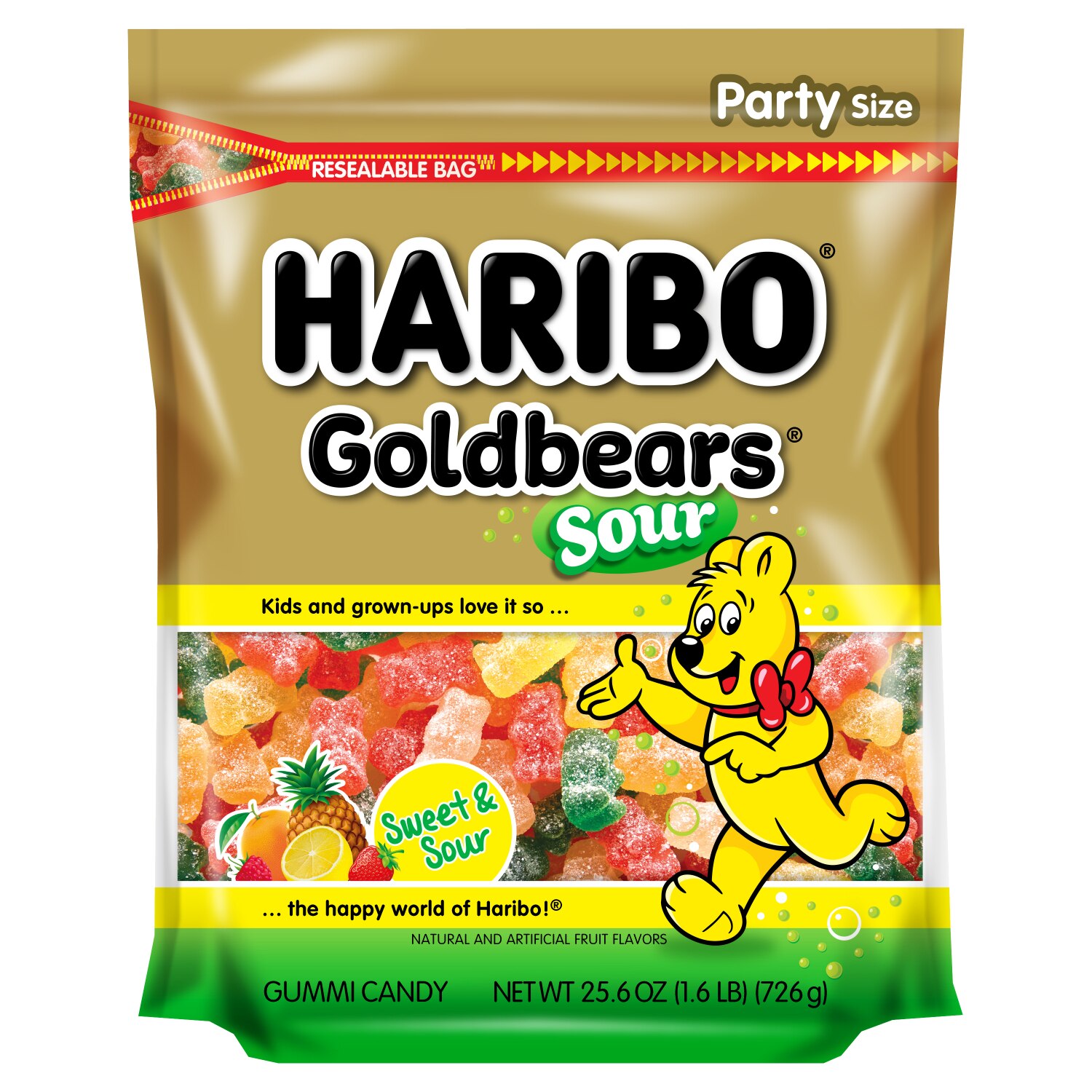 Haribo Sour Bears Gummy Candy, 25.6 oz image.