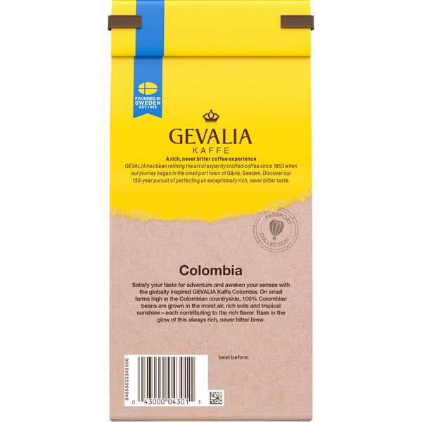 Gevalia Colombia Medium Roast Ground Coffee, 12 oz