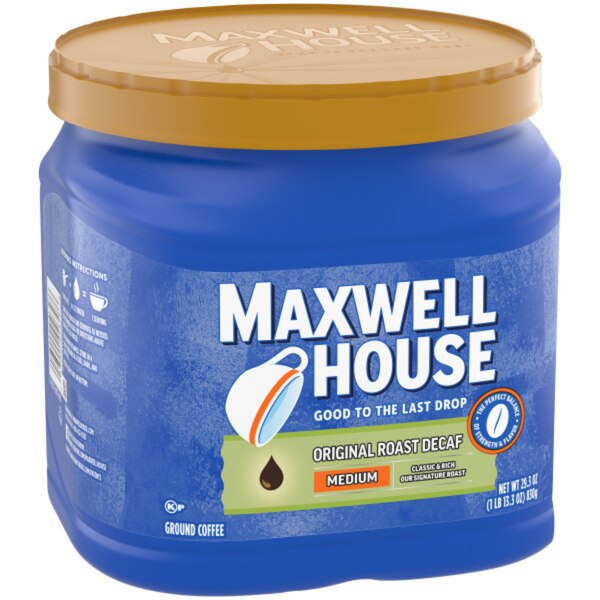 Maxwell House Ground Coffee, Original Medium Roast Decaf, 29.3 oz