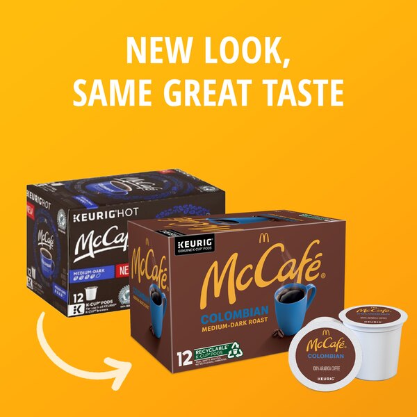 McCafe Colombian 100% Arabica Medium-Dark Roast Coffee K-Cup Pods, 12 ct